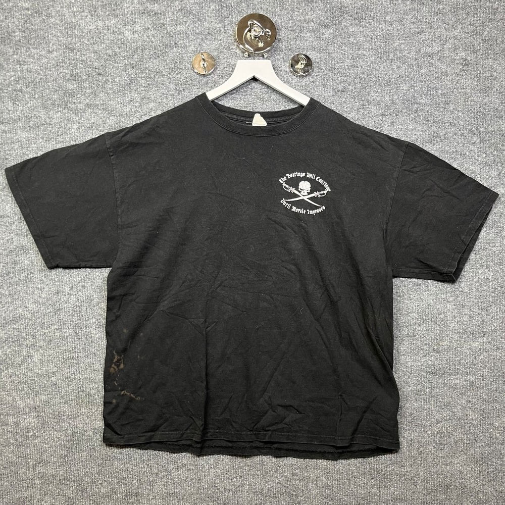 Delta T-Shirt Mens 2XL Black Good Skull Graphic The Beatings Will Continue Tee